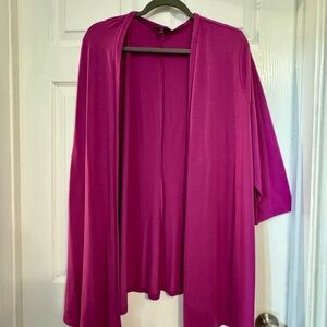 Lane Bryant Fuchsia Open Front Cardigan